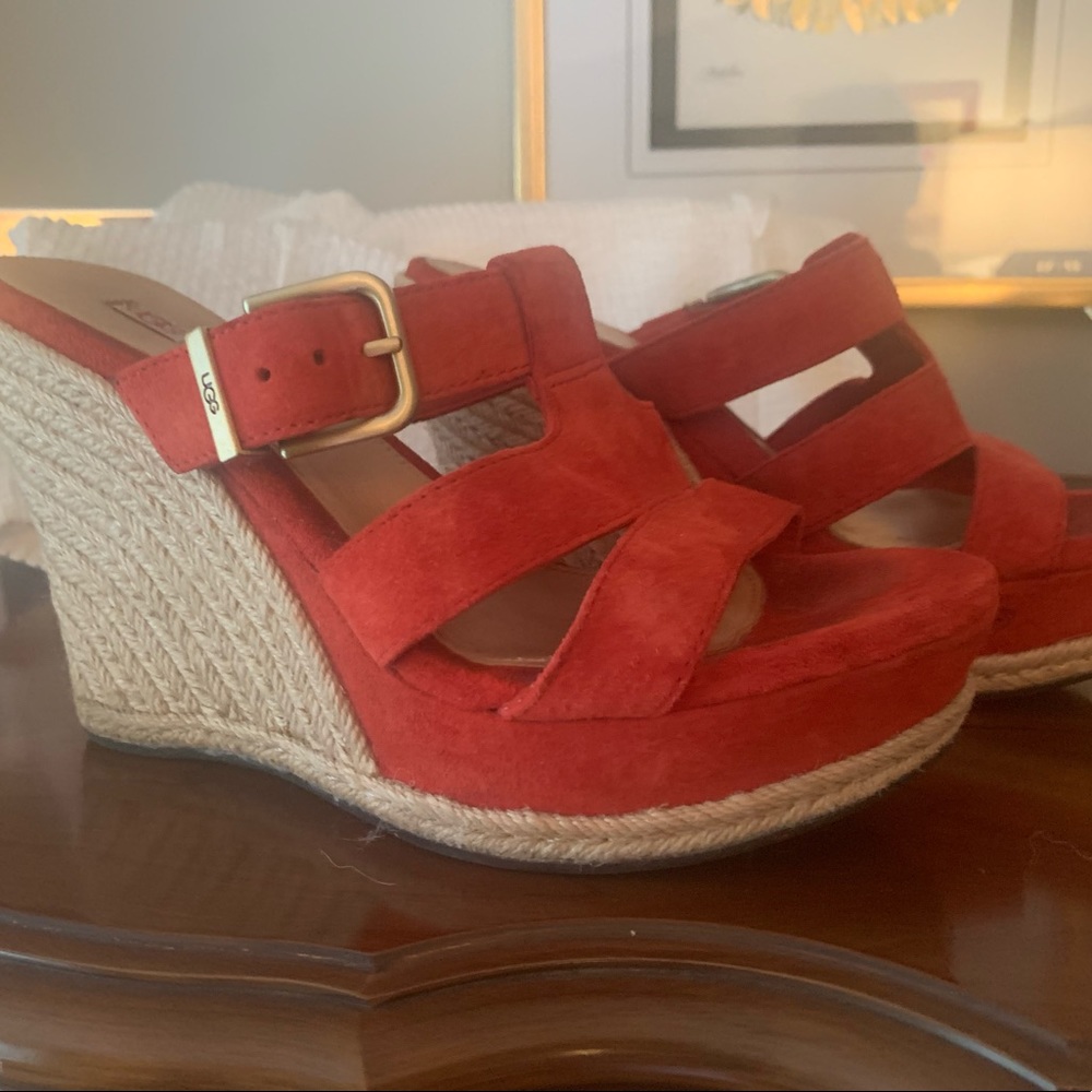 Ugg Tawnie Tango Wedges Red Espadrilles